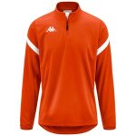 Sweatshirt dolvole pour homme - orange blanc - kappa - manches longues - v�tement de sport
