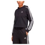 Sweatshirt femme adidas ic8767 w 3s ft cr hd - noir / blanc - taille s - manches longues - col capuche ...