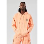 Sweatshirt homme orange kaporal blast - poche kangourou - manches longues - col capuche