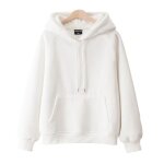 Sweatshirt pull  capuche en polaire femme - vitata - xxs - xxxl - basique - coton - blanc