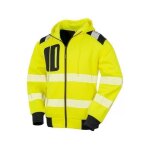 Sweatshirt de s�curit� recycl� � capuche result - fluorescent / yellow - s