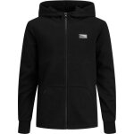 Jack & jones sweat zipp� enfant air - noir m�lange polyester / coton