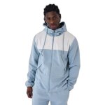 Sweatshirt zipp� � capuche bimati�re project x paris nid dabeille - bleu - s