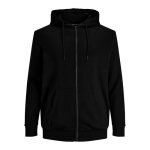 Jack & jones sweatshirt zipp� � capuche homme basic noir - 7xl