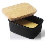 Sweejar beurrier cramique avec couvercle - beurrier en porcelaine pour beurre - boite de beurre 14 x ...
