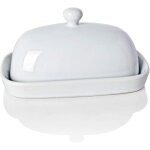Sweejar beurrier cramique avec couvercle - beurrier en porcelaine grand capecit pour beurre - 18 x ...