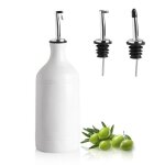 Sweejar huilier et vinaigrier céramique 500 ml bouteille huile olive et vinaigre avec deux bec verseur ... Sweejar huilier et vinaigrier céramique 500 ml bouteille huile olive et vinaigre avec deux bec verseur ...