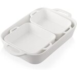 Sweejar plat  four en cramique avec poignes - lot de 3 plat de cuisson pour gteau ptisserie pasta ...