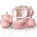 Sweejar service à thé en céramique avec tasses et soucoupes 22 pièces service à café en porcelaine tasses ... Sweejar service à thé en céramique avec tasses et soucoupes 22 pièces service à café en porcelaine tasses ...