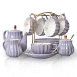 Sweejar service à thé en céramique avec tasses et soucoupes 22 pièces service à café en porcelaine tasses ... Sweejar service à thé en céramique avec tasses et soucoupes 22 pièces service à café en porcelaine tasses ...
