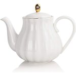 Sweejar thire en cramique 800 ml avec poigne et infuseur thire en porcelaine pour tout type de ...