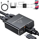 Switch ethernet rj45 répartiteur lan 1 vers 2 1000 mbps lan switch 2 ports pour ordinateurs routeurs ... Switch ethernet rj45 répartiteur lan 1 vers 2 1000 mbps lan switch 2 ports pour ordinateurs routeurs ...