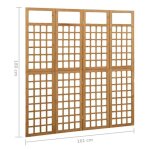 Cloison de sparation - vingvo - swt(316479) - bois de sapin solide - 161x180cm - extrieur