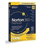 Symantec norton 360 premium - version bote (1 an) - 10 dispositifs espace de stockage de cloud 75 gb ...