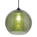 Symphonie - suspension globe verre noir abat - jour: globe verre transparentvert 1 ampoule e27 urbain ...