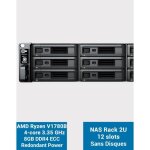 Synology rs2423rp + serveur nas rack 2u 12 baies (sans disques)