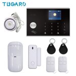 Systme dalarme rumocovo wifi gsm 3g 4g 433mhz avec dtecteur sans fil filaire et clavier tactile tft ...