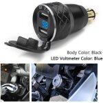 T4w 1x 4. 2a moto dual usb voltmètre de prise de chargeur pour bmw moto noir T4w 1x 4. 2a moto dual usb voltmètre de prise de chargeur pour bmw moto noir