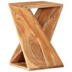 Table dappoint 35x35x55 cm bois massif dacacia Table dappoint 35x35x55 cm bois massif dacacia