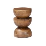 Table dappoint. bout de canap�. table de chevet. tabouret en bois de manguier. noyer. sita. �30 x h 45cm ...