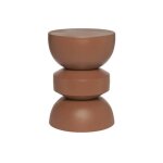 Table dappoint. bout de canap�. table de chevet en m�tal. terracotta. assa. �32 x h 43. 5cm