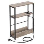 Table d?appoint fine avec multiprise pour petits espaces porte - magazines salon chambre bureau grge ...