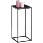 Table dappoint flora sellette bout de canap� style industriel plateau carr� de 30 x 30 cm et structure ...