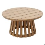 Table d appoint de jardin ronde osuna 80 x 80cm en acacia - hesp�ride