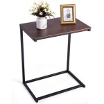 Giantex table dappoint en forme de c - 55 x 35 x 65 cm - cadre en m�tal - table de canap� style industriel ...