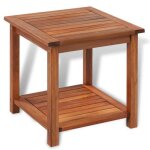 Table dappoint - vidaxl - bois dacacia massif - contemporain - huil - 45 x 45 x 45 cm