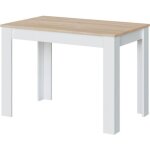 Table auxiliaire fixe coloris chne canadien / blanc artic - hauteur 78 x longueur 109 x profondeur 67 ...