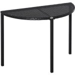 Table de jardin outsunny r�sine 100x50x74cm noir