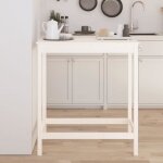 Table de bar - non spcifi - 100x50x110 cm - bois massif de pin - blanc -  monter soi - mme