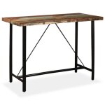 Vidaxl table de bar bois massif de rcupration 150 x 70 x 107 cm
