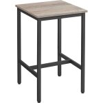 Table de bar carrée vasagle - grège et noir - cadre en acier - 60 x 60 x 92 cm - robuste et polyvalente ... Table de bar carrée vasagle - grège et noir - cadre en acier - 60 x 60 x 92 cm - robuste et polyvalente ...