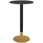 Homcom - table de bar - mdf - 60x60x102cm - noir