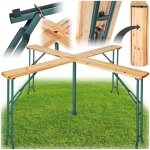 Table de bar - tectake - table de jardin haute quattro pliable et stable support de parasol inclus 241 ...
