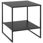 Homcom - table dappoint - acier - 40x40x45cm - noir