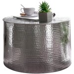 Wohnling table basse  61 cm table basse table en argent table en mtal argent