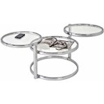 Table basse - paris prix - blaise - verre tremp - mtal chrom - design contemporain