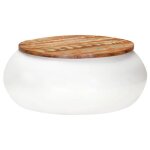 Table basse blanc - vidaxl - 68x68x30 cm - patiné - bois - panneaux de particules - carré Table basse blanc - vidaxl - 68x68x30 cm - patiné - bois - panneaux de particules - carré