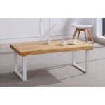 Table basse en bois coloris chêne nordique - pieds blanc - longueur 120 x profondeur 60 x hauteur 43 ... Table basse en bois coloris chêne nordique - pieds blanc - longueur 120 x profondeur 60 x hauteur 43 ...
