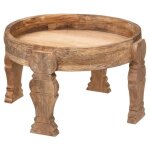 Table basse en bois de manguier coloris marron - diamètre 51 x hauteur 33. 5 cm Table basse en bois de manguier coloris marron - diamètre 51 x hauteur 33. 5 cm