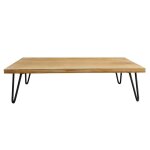 Miliboo - table basse rectangulaire bois manguier massif et métal noir l117 cm vibes Miliboo - table basse rectangulaire bois manguier massif et métal noir l117 cm vibes
