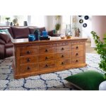 Table basse - bois massif dacacia laqu� (miel) - oxford 0322