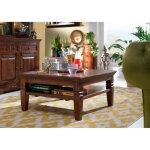 Table basse - bois massif dacacia laqu (nougat) - oxford 316