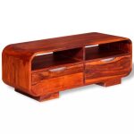 Table basse en bois massif de sesham - vidaxl - 90 x 40 x 35 cm - marron - contemporain - design