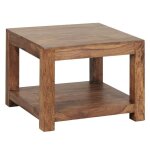 Wohnling table basse solide sheesham bois 60 x 60 cm table design table de salon de style campagnard ... Wohnling table basse solide sheesham bois 60 x 60 cm table design table de salon de style campagnard ...