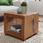 Wohnling table basse en bois massif sheesham table 50 cm de large conception de table de salon de style ... Wohnling table basse en bois massif sheesham table 50 cm de large conception de table de salon de style ...