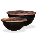 Tables basses en bois de récupération massif noir - ovonni - star * chic - elégance - chic - rond - laqué ... Tables basses en bois de récupération massif noir - ovonni - star * chic - elégance - chic - rond - laqué ...
